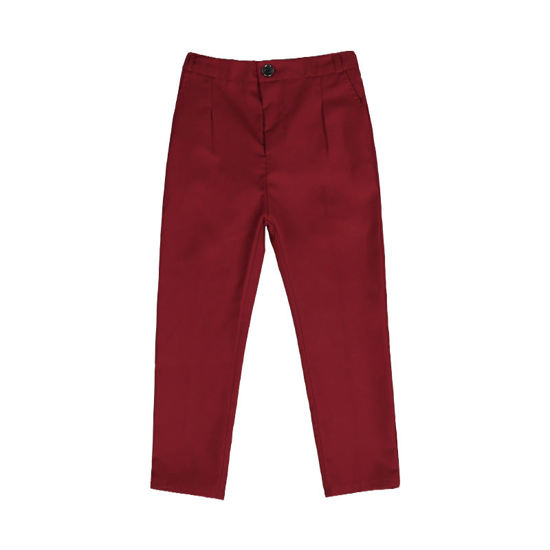 Children's Plus Size Sizes Loose Plaid Suit Children's Pants