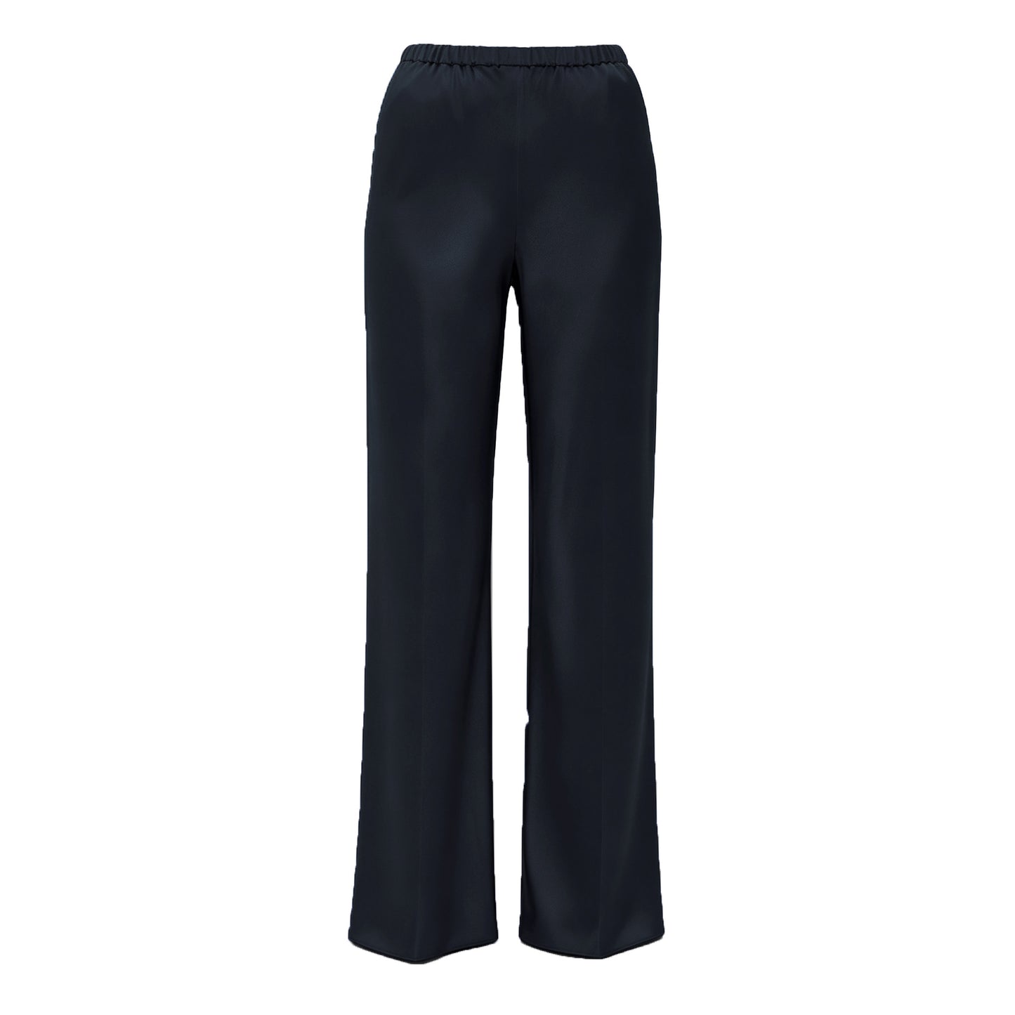 Women's Satin Boutique High Waist Elastic Drape Solid Casual Pants
