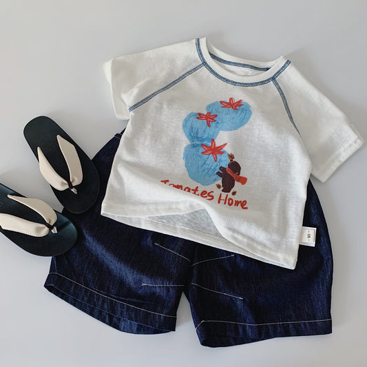 Children's Shorts Summer Loose Jeans Crawler Children's Pants