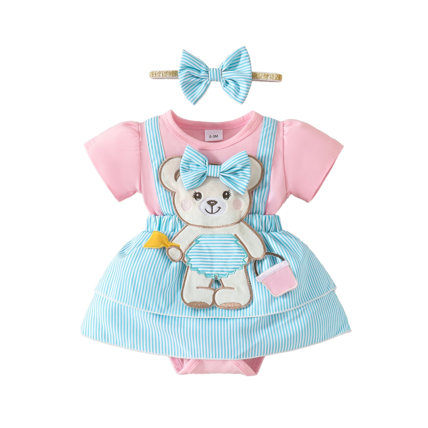 Zhang Fake Suspenders Triangle Rompers Striped Dress Summer Jumpsuit, Climbing Suit