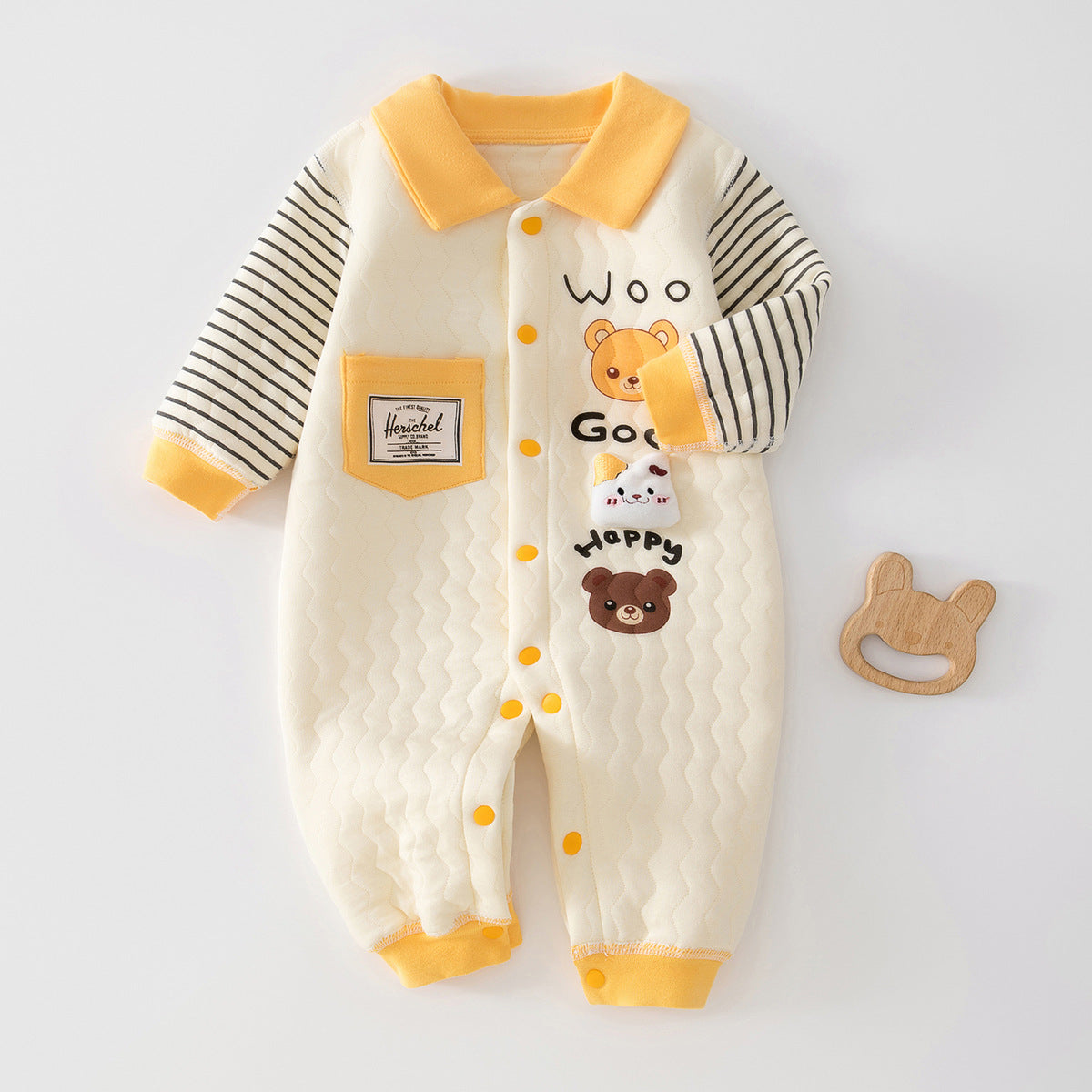Boneless Quilted Jumpsuit Long Sleeve Born Jumpsuit, Climbing Suit