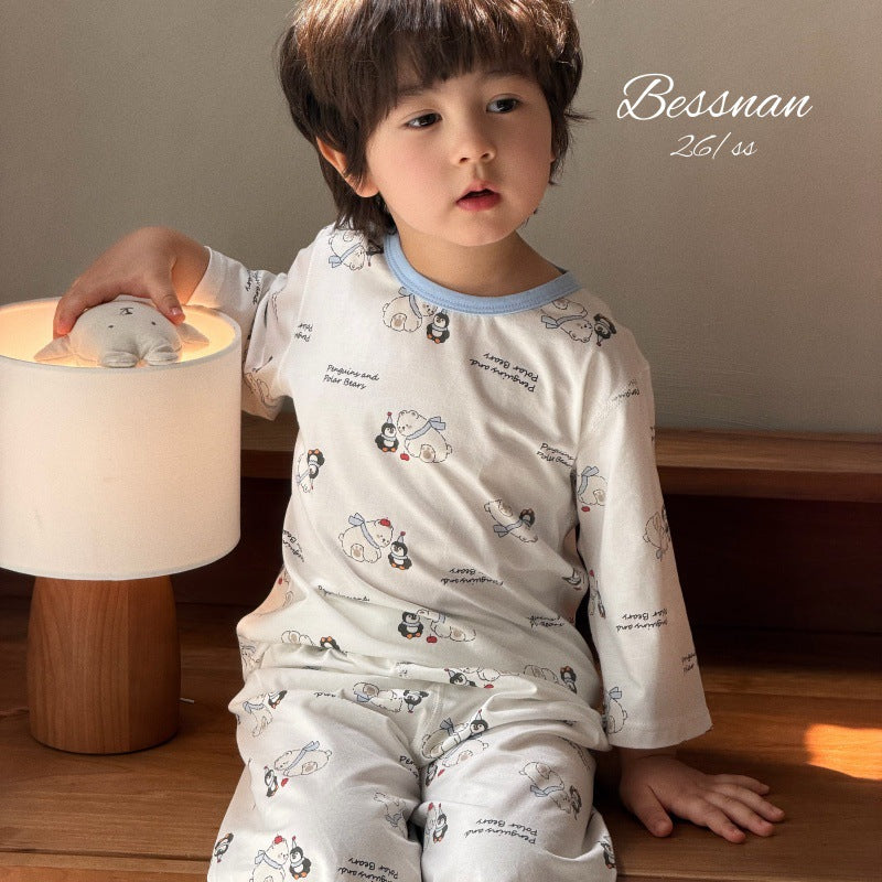 Children's Summer Class Modal Three-quarter Sleeve Boneless Children's Suit