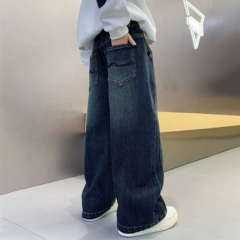 Children's Jeans Trousers Spring Korean Style Loose Children's Pants