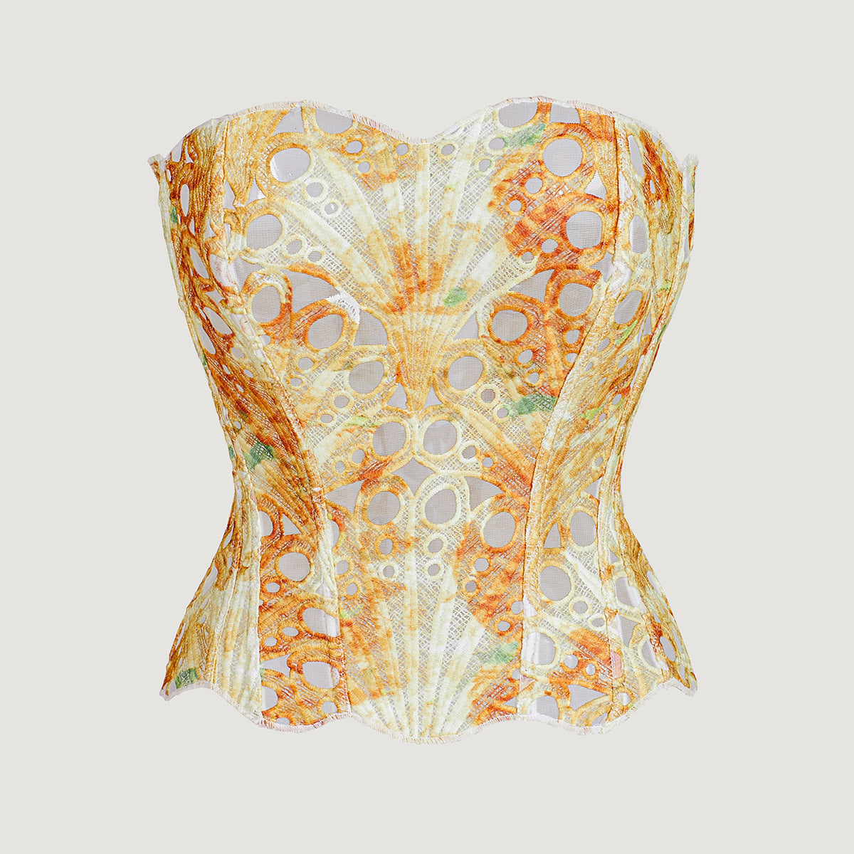 Women's Breathable Hollow Irregular Lace Tight Chest Tops