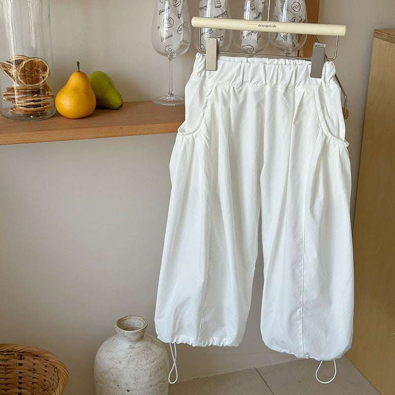 Children's Western Style Outdoor Trousers Solid Color Casual Children's Pants