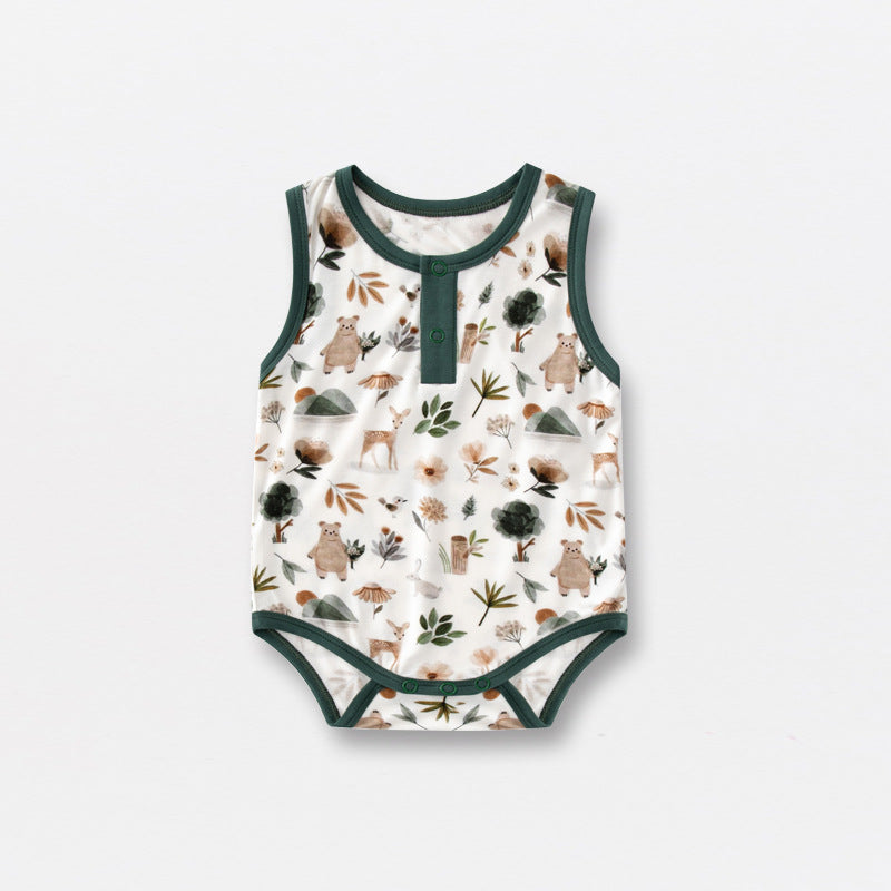 Fiber Vest Summer Thin Sleeveless Clothing Jumpsuit, Climbing Suit