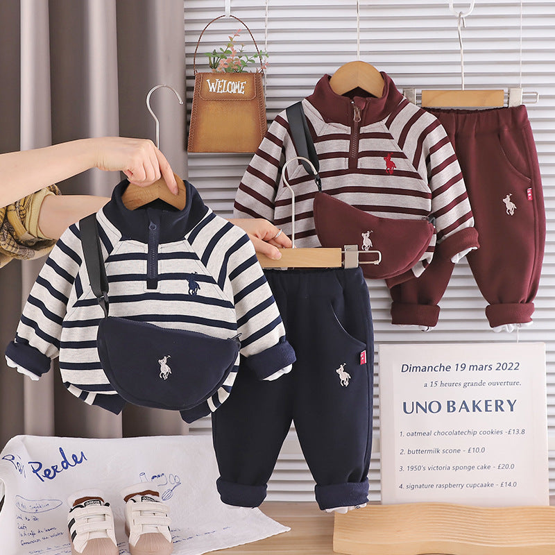 Spring Korean Style Sportswear Sweatshirt Two-piece Children's Suit