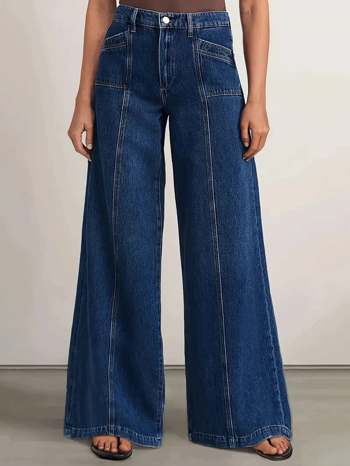 Women's Fashion Loose Wide Leg Comfortable Stretch Denim High Quality Women's Jeans