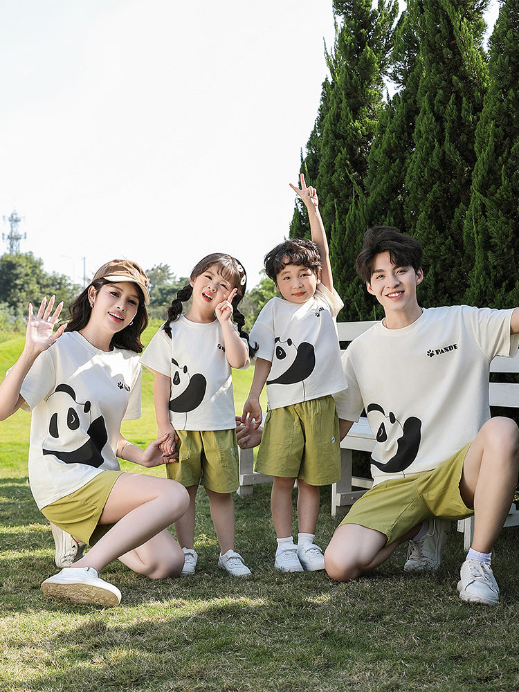 Children's Pearl Cotton T-shirt Korean Style Fried Street Parent-child Outfit