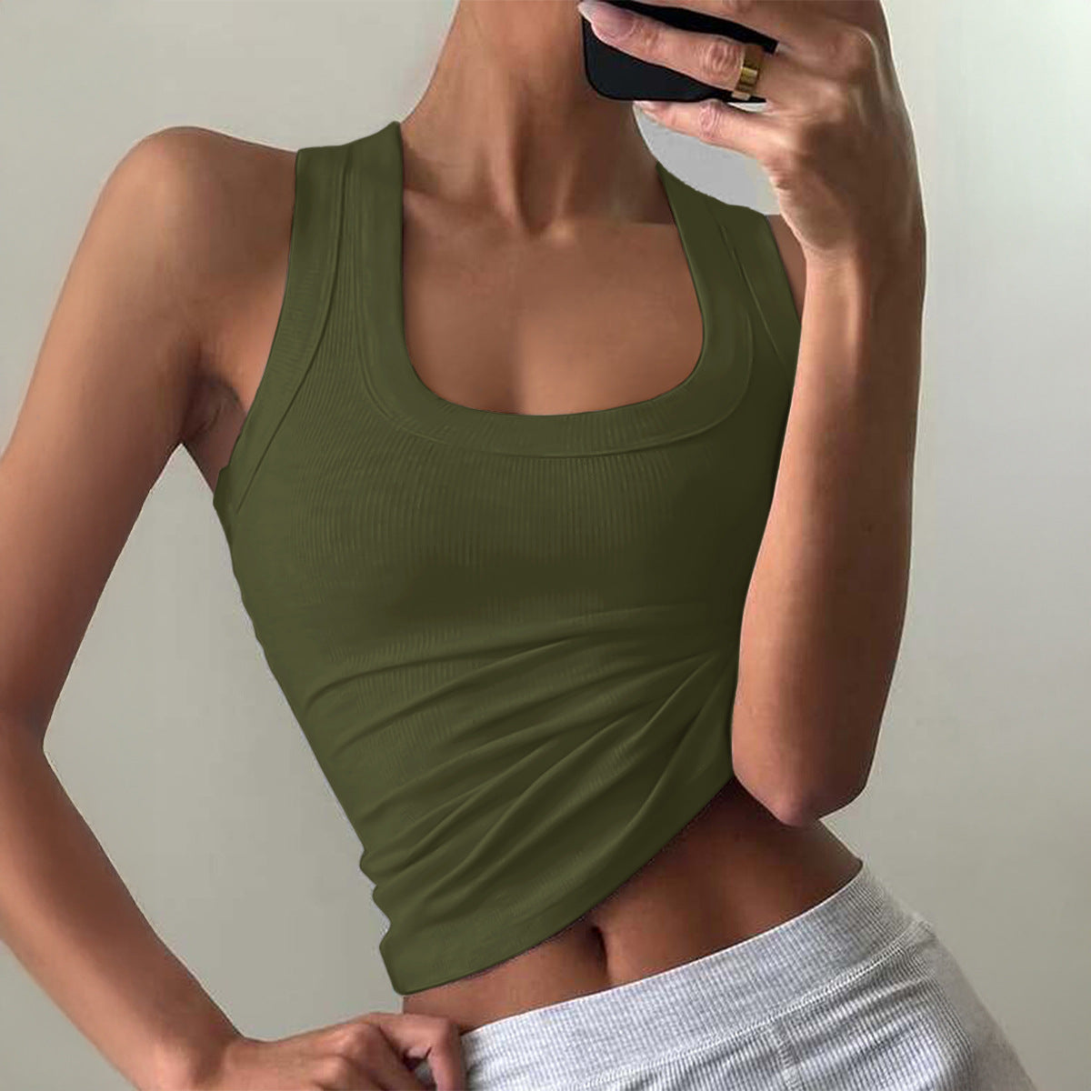 Women's Exercise Yoga Clothes Sling Summer Outerwear Small Vest/suspenders/tube Top