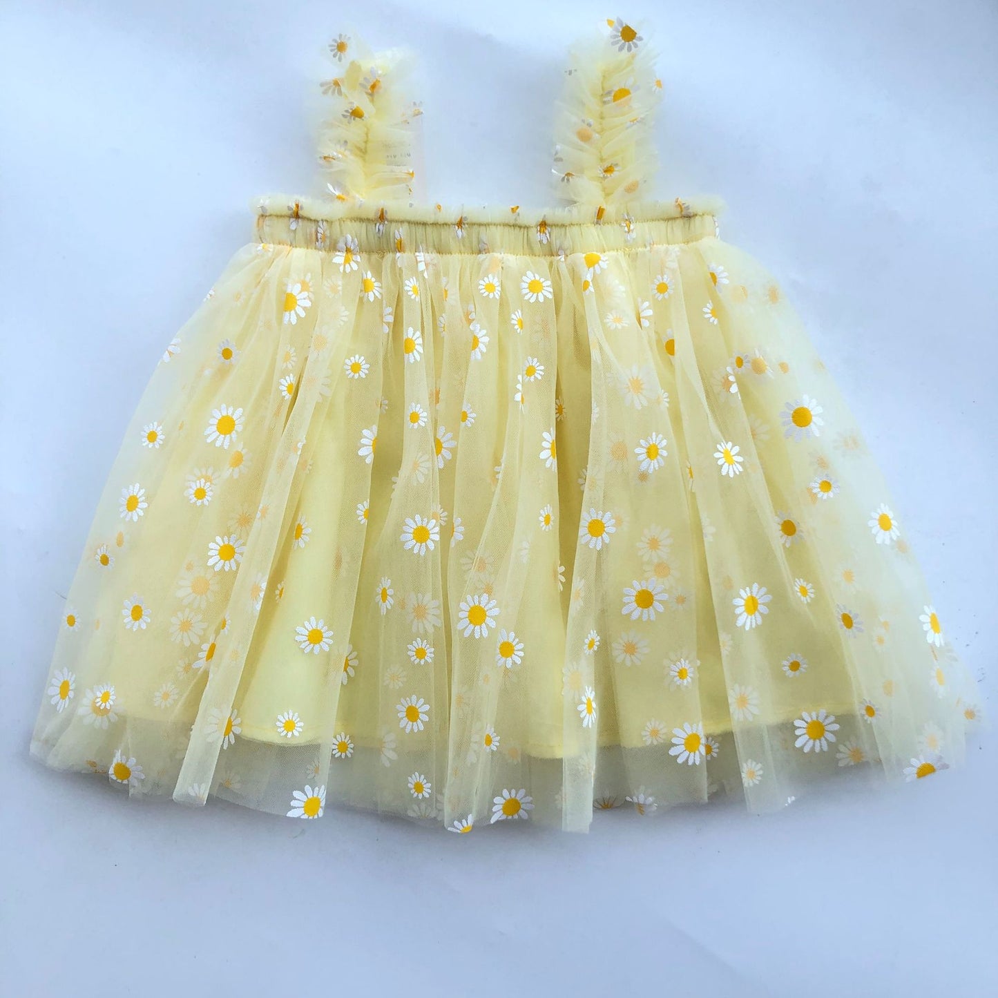 Embroidered Mesh Suspender Skirt Tube Top Fluffy Children's Dress