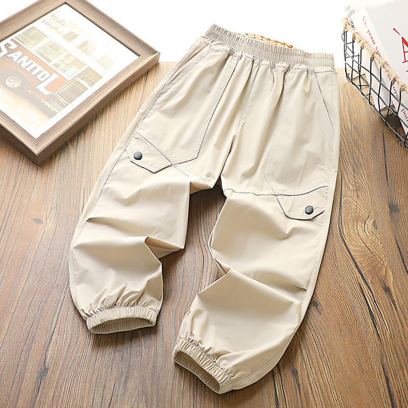 Children's Boy Thin Type Trousers Korean Style Fashionable Teens Casual Children's Pants