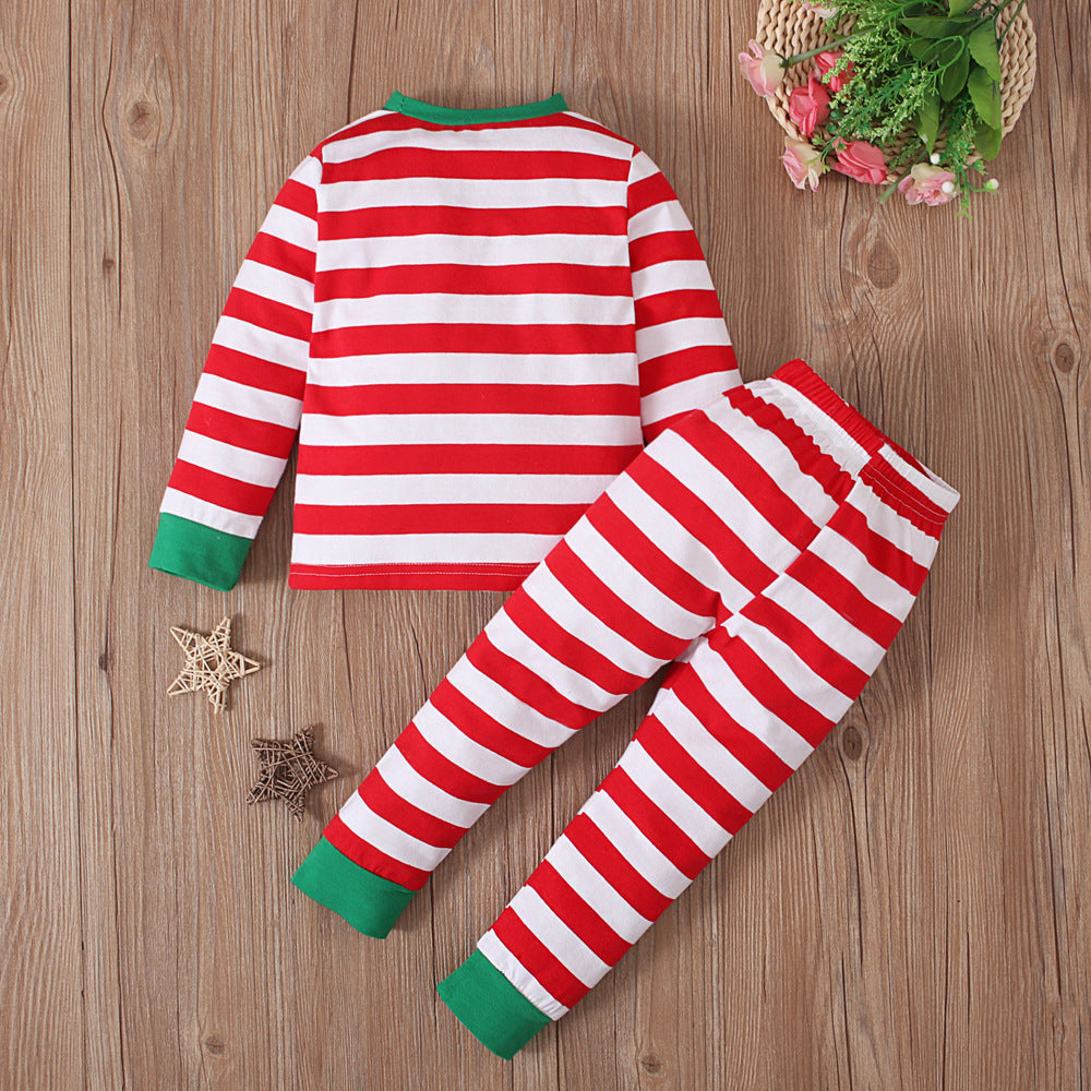 Children's Boys Can Striped Christmas Clothing Children's Suit
