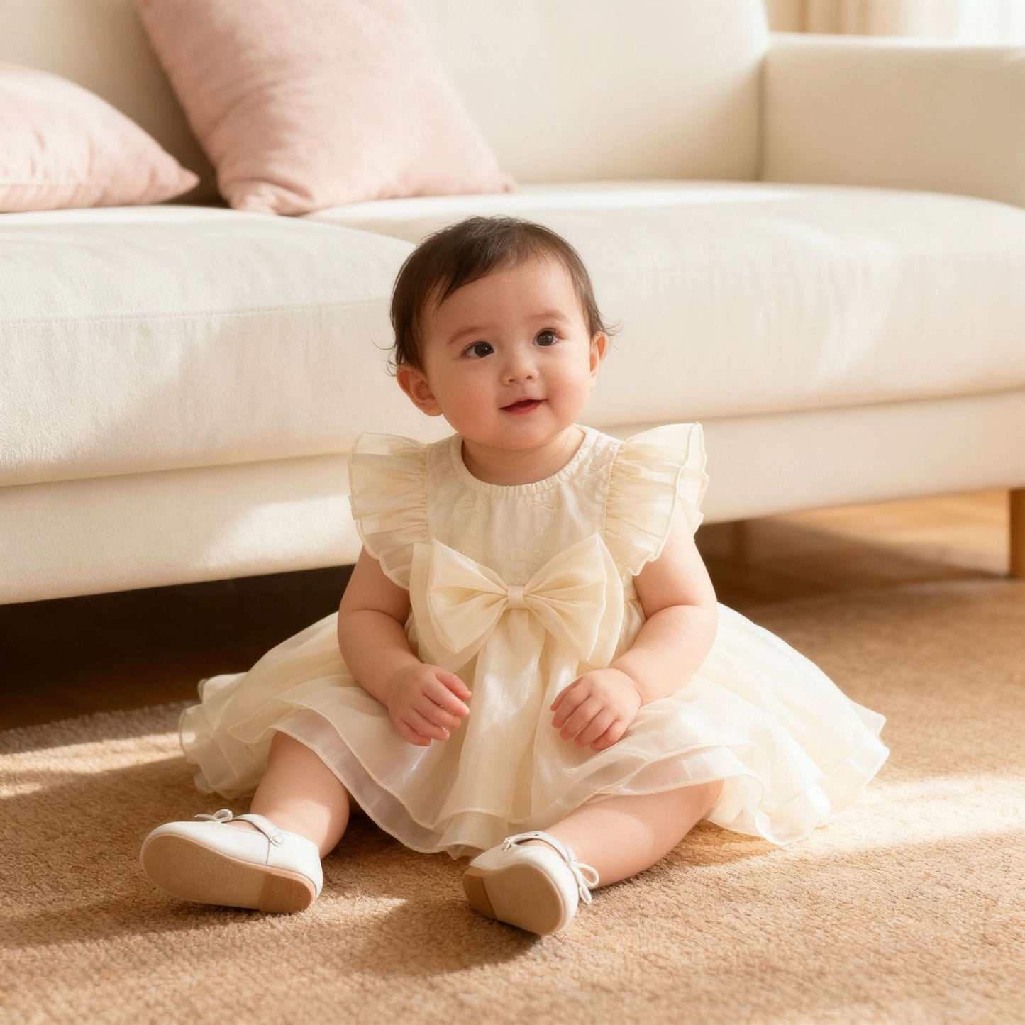 For Babies Cute Princess Tulle Full Moon Year Bloomer Children's Dress
