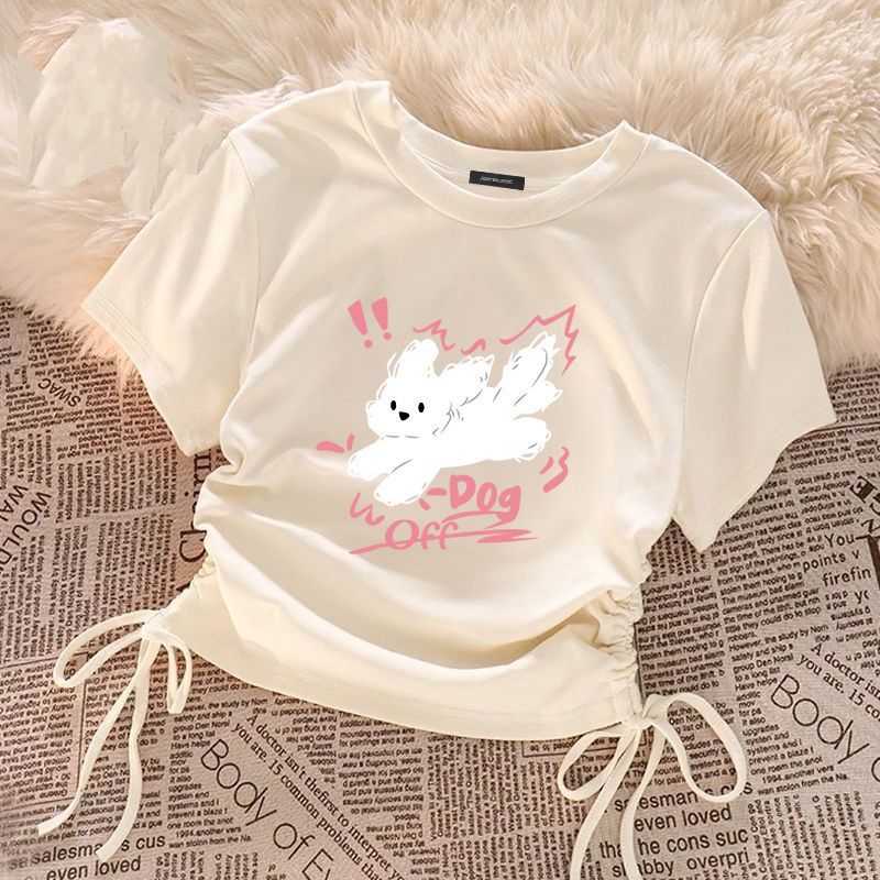 Children's Summer Western Style Thin Medium Big Drawstring Children's T-shirt