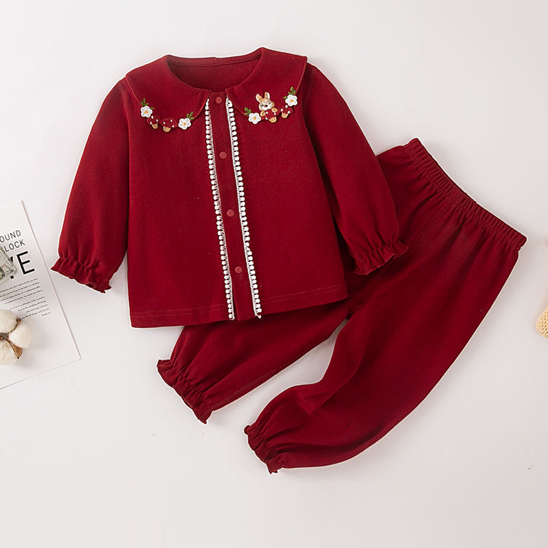 Outing Western Style Princess Col Claudine Top Children's Suit