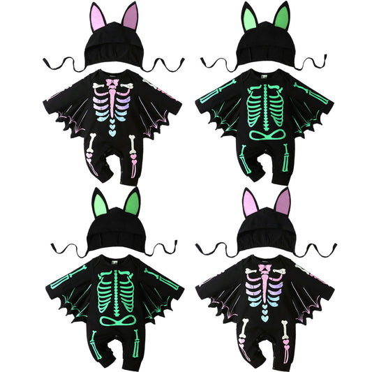 Halloween Clothes For Babies Spoof Skull Jumpsuit Jumpsuit, Climbing Suit