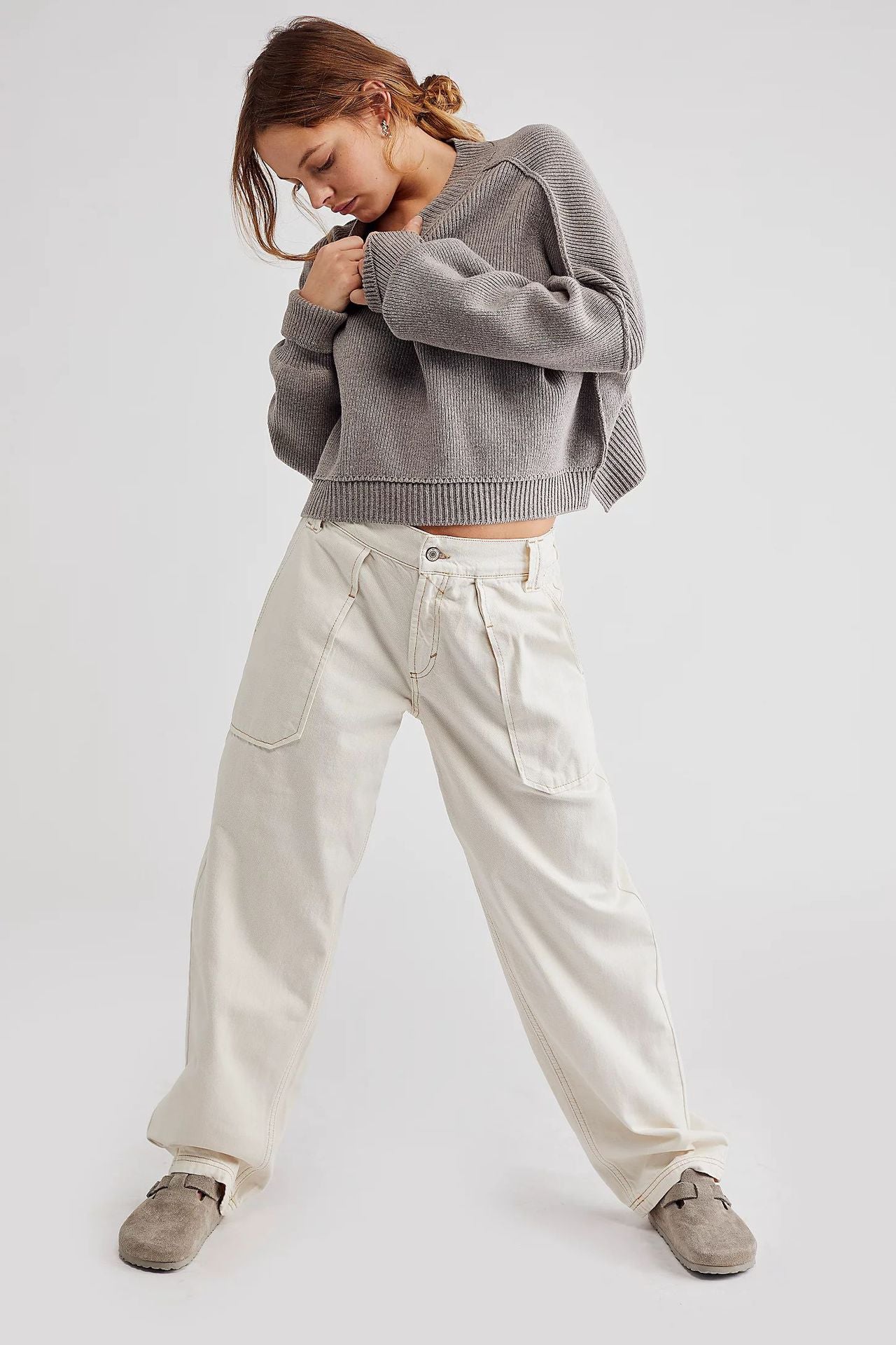 High Waist Casual Wide Leg Trousers Pants