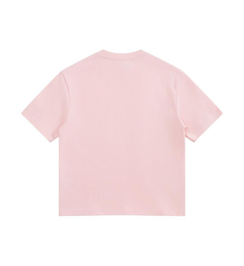 Children's Cotton Loose Shoulder Short-sleeved Solid Color Heavy Clothing Fashion Sports Children's T-shirt