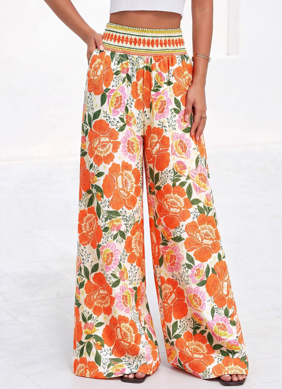 Women's Summer Comfortable High Waist Wide Leg Casual Pants