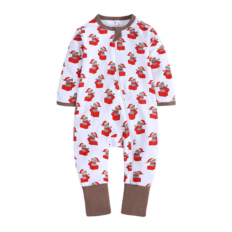 Children's Clothing Jumpsuit Bamboo Leaf Cotton Born Jumpsuit, Climbing Suit