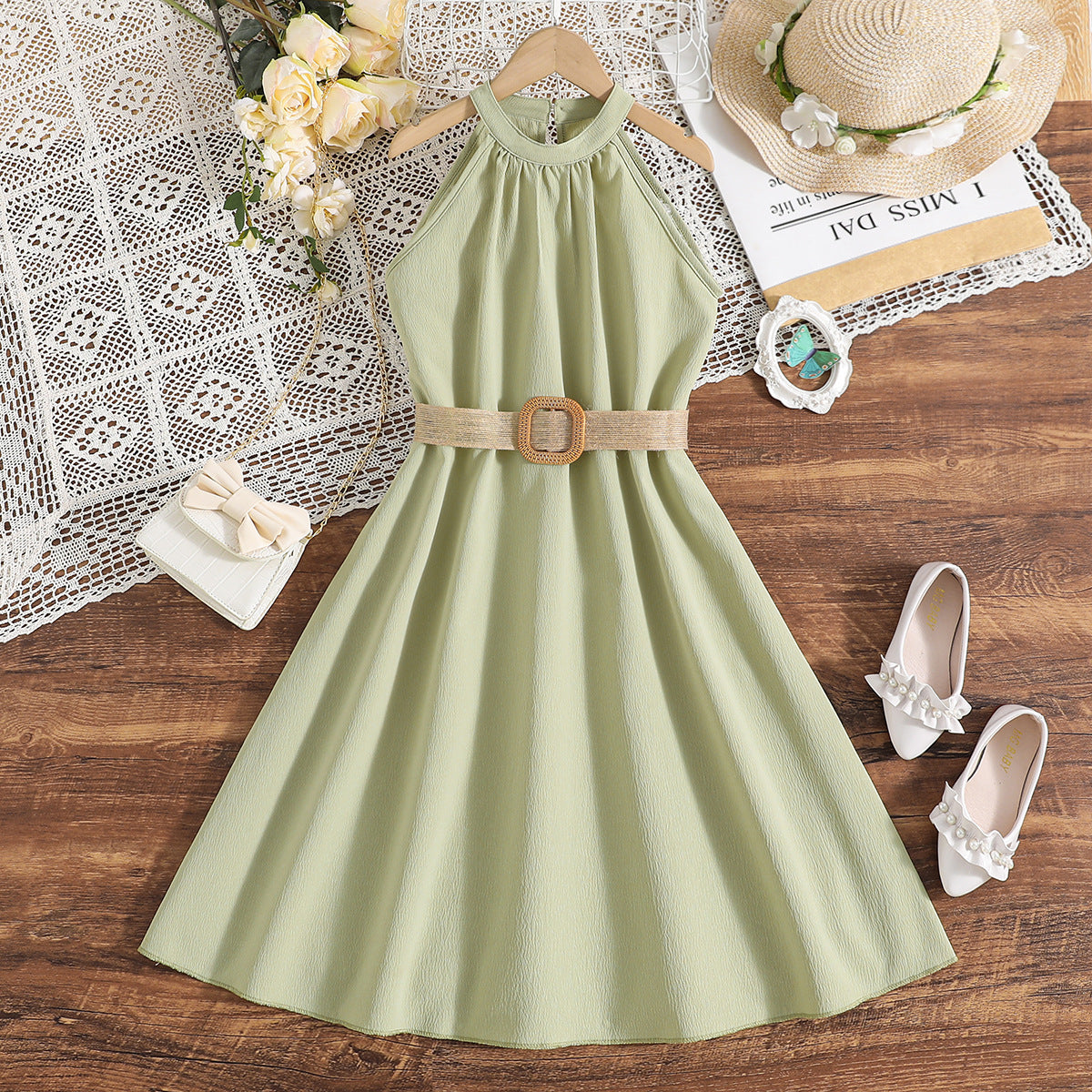 Children's Halter Sleeveless Princess Summer A- Line Children's Dress