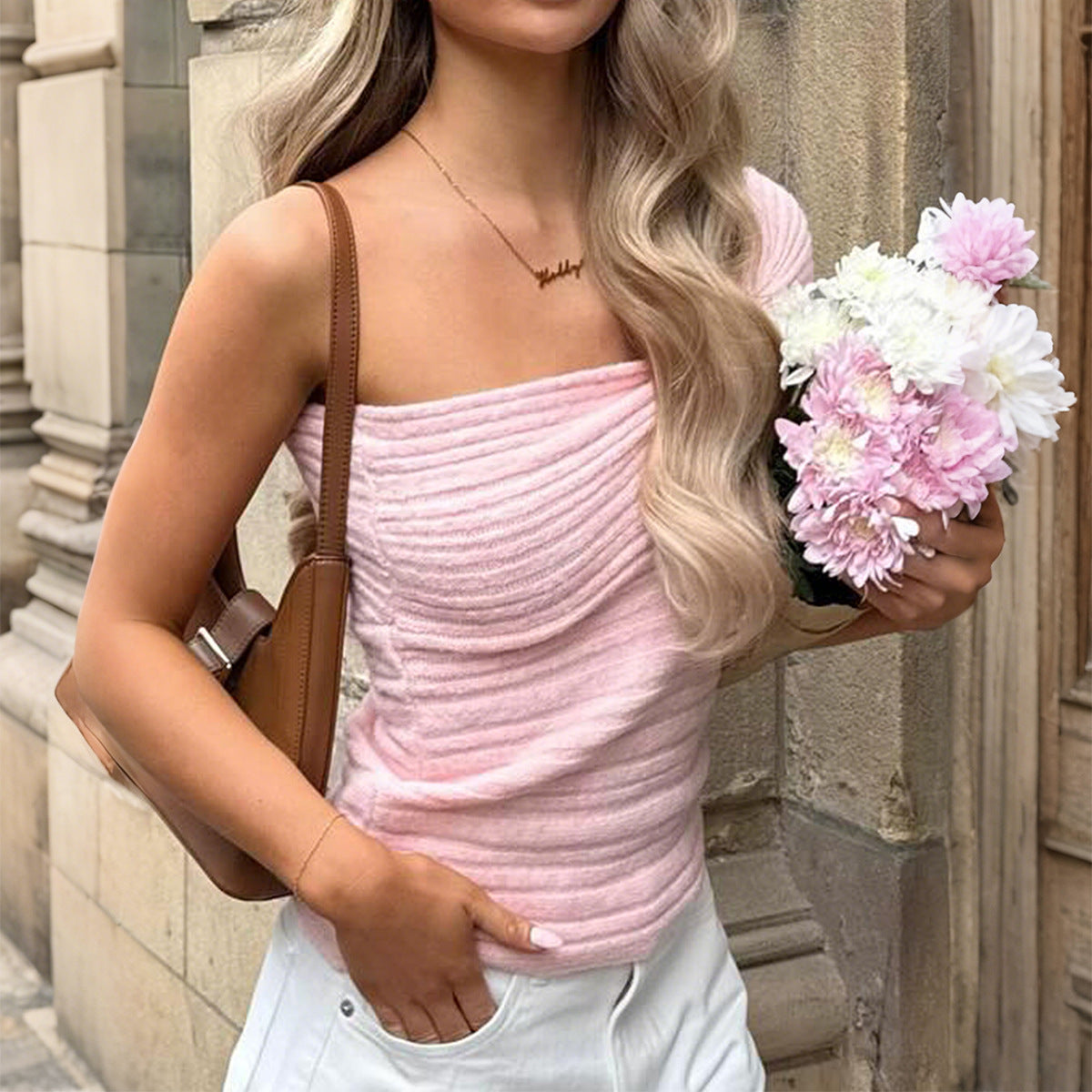 Women's Simple Elegant Style Bandeau Sling Small Vest/suspenders/tube Top
