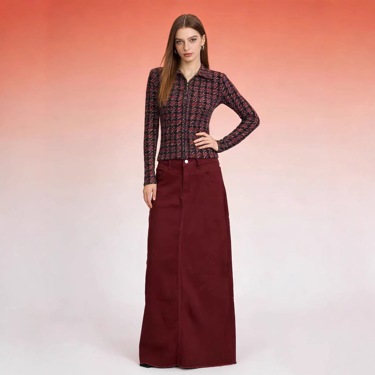 Women's Summer Loose Straight Casual Elegant Denim Skirt