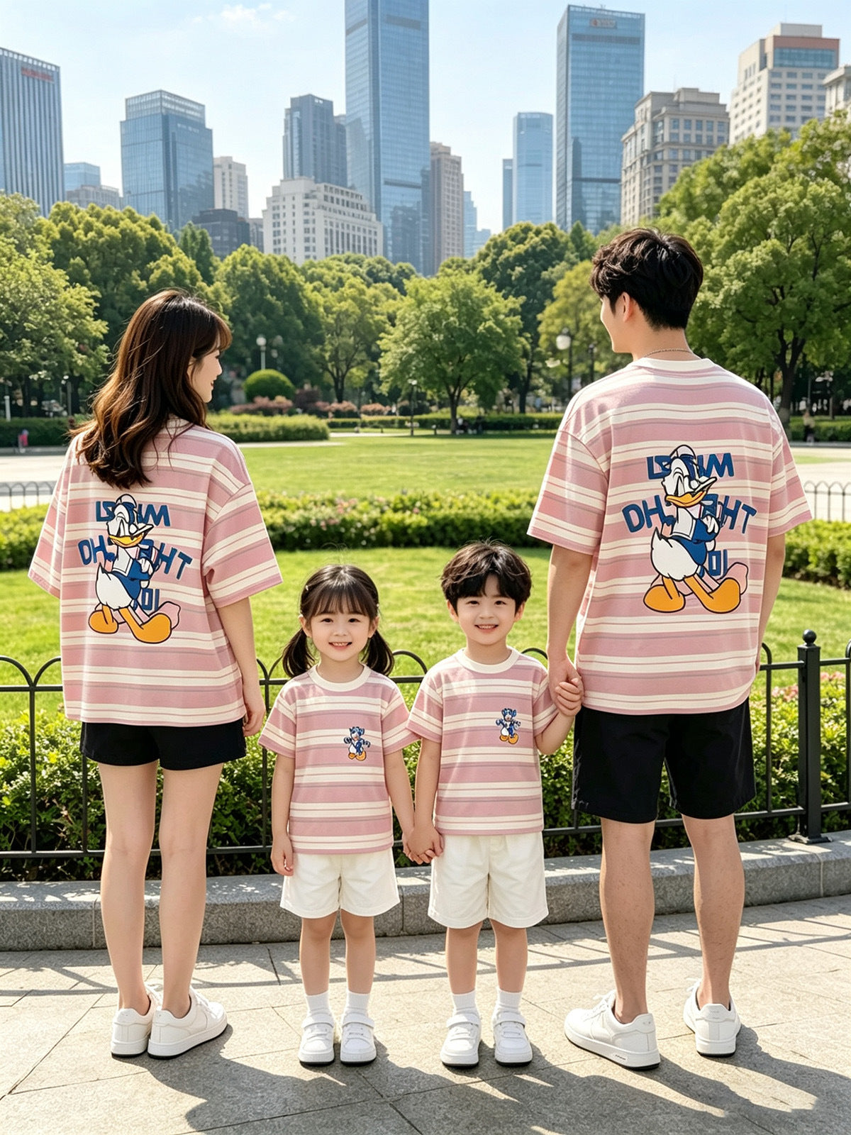 T-shirt Wear Summer Letter Printing Short Sleeve Family Of Three Parent-child Outfit