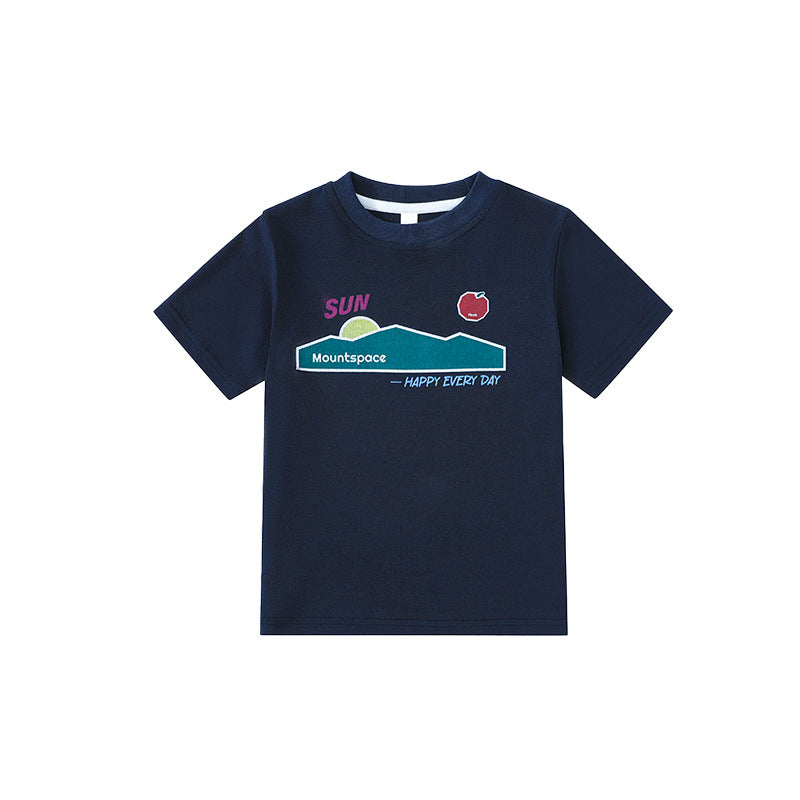 Children's Mountain Clothing Dopamine Cartoon Printed Short-sleeved Summer Children's T-shirt