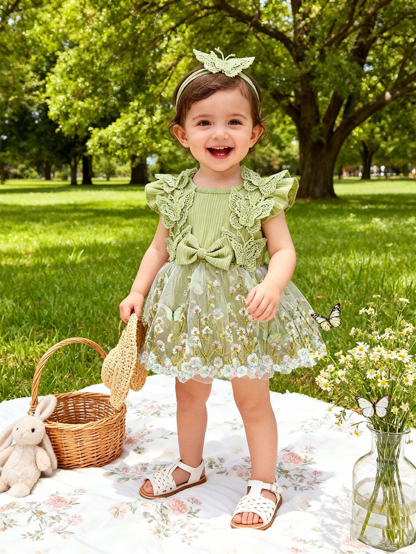 Children's Bow Mesh Summer Princess Fashionable Skirt Children's Dress