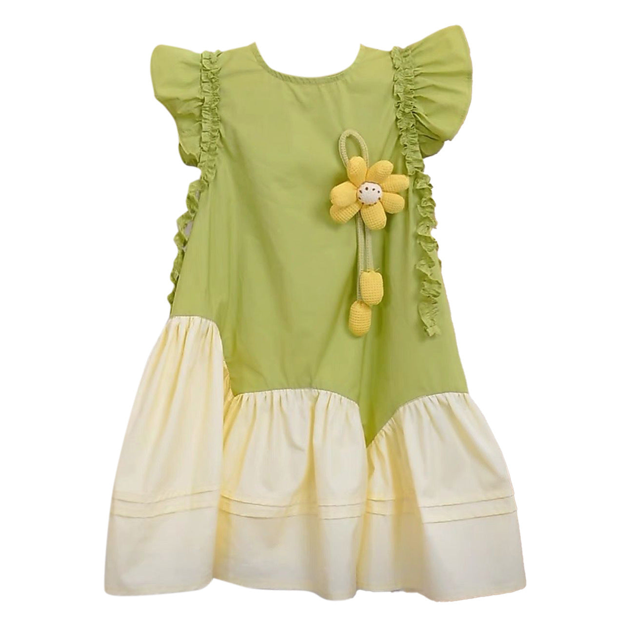 Summer Princess Stitching Sleeveless Cotton Three-dimensional Children's Dress