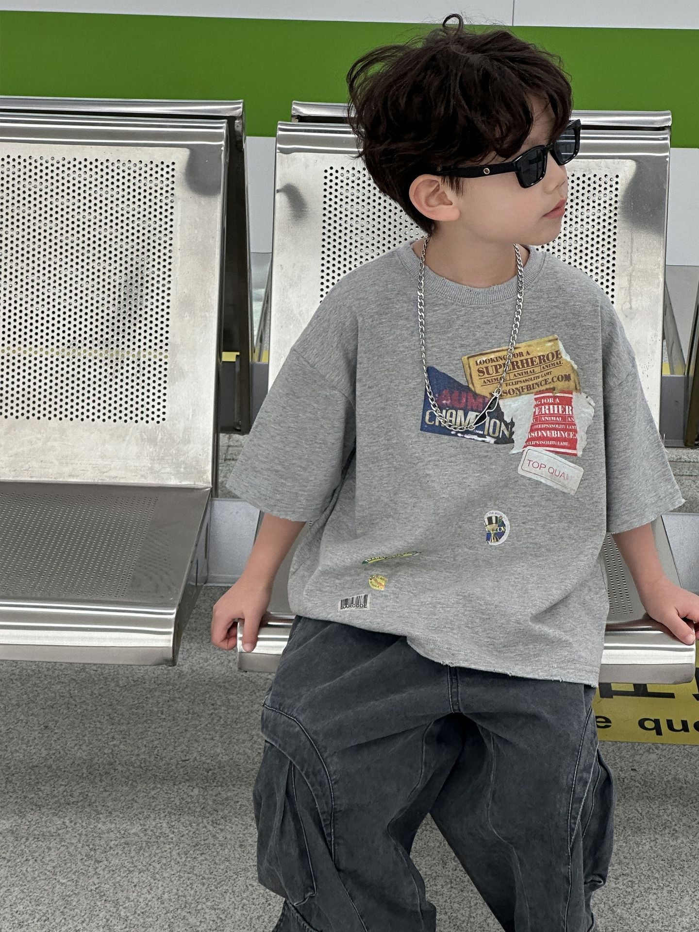 Children's Cotton Summer Short-sleeved Korean Style Top Children's T-shirt