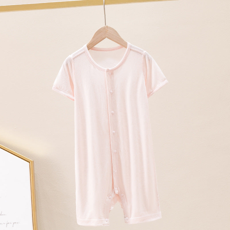 Clothes For Babies Summer Thin Unisex Short Sleeve Jumpsuit, Climbing Suit