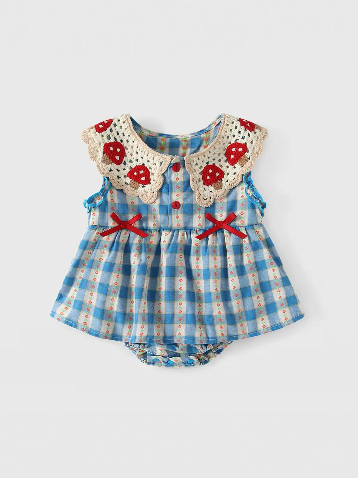 Summer Thin Sleeveless Doll Collar Bow Western Style Romper Going Jumpsuit, Climbing Suit