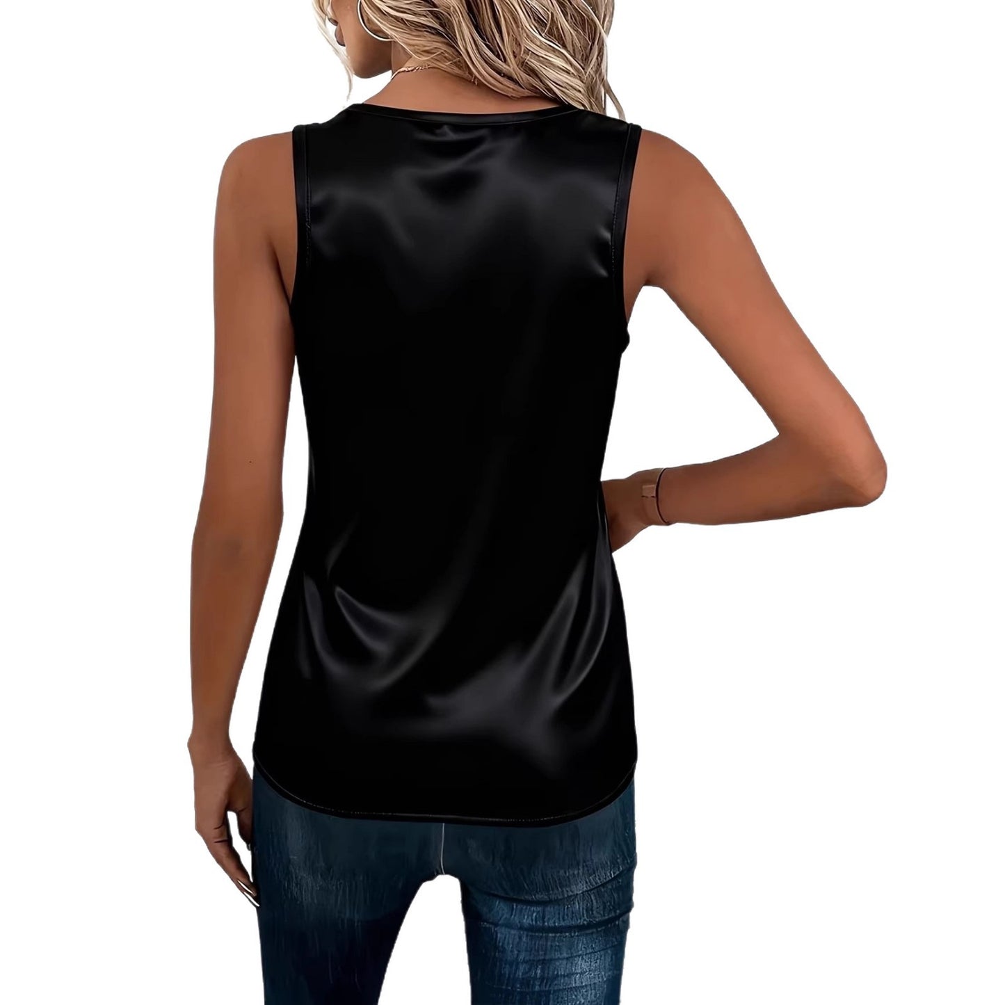 Women's Sexy Fashion Chest Sleeve Cross Sleeveless Solid Small Vest/suspenders/tube Top