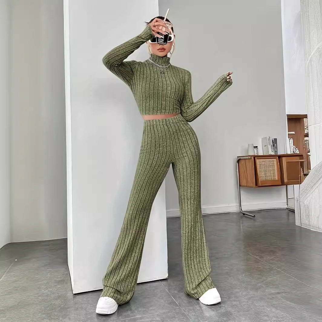 Beautiful Versatile Women's Hot Knitting Two-piece Clothing