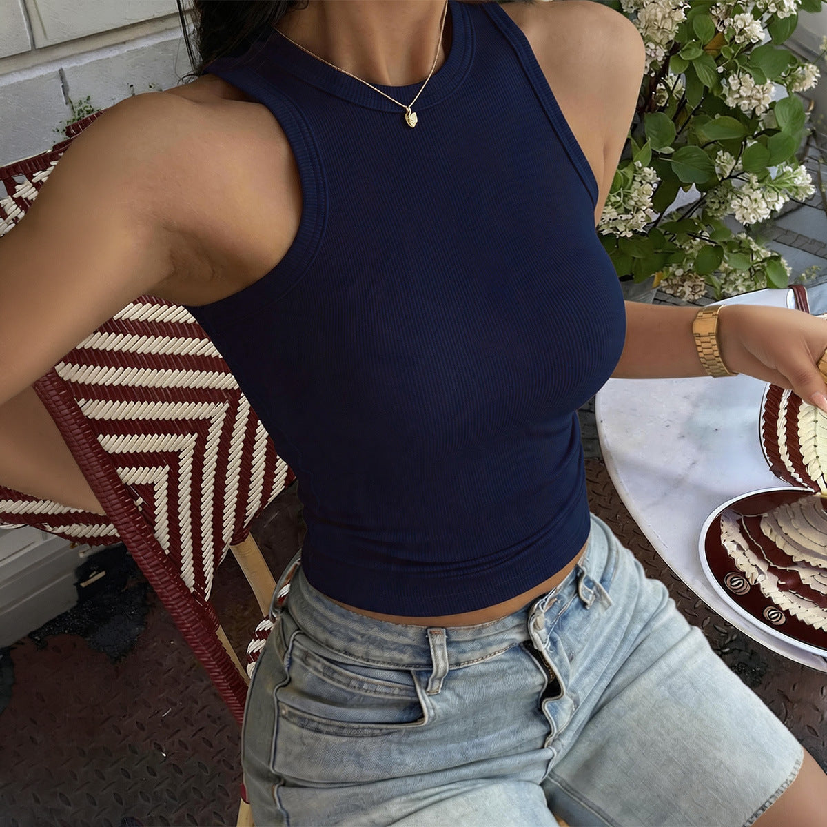 Women's Sports Fitness Yoga T-shirt Summer Small Vest/suspenders/tube Top