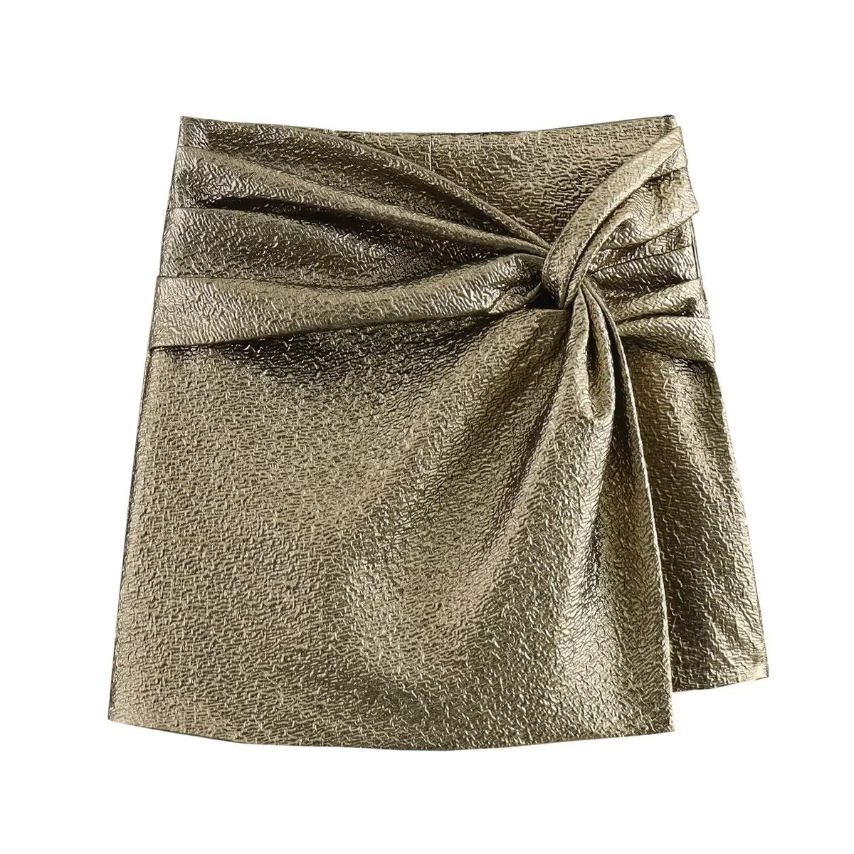 Women's Pure Color Slimming High Waist Sexy Knotted Skirt