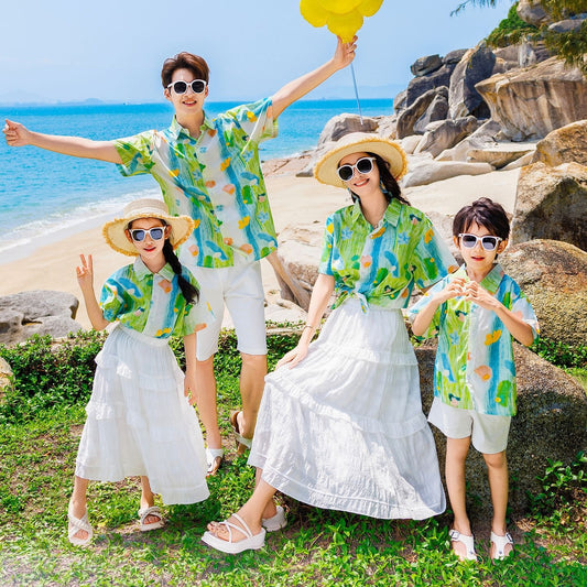 Dress Summer Beach Suitable For Graphy Parent-child Outfit