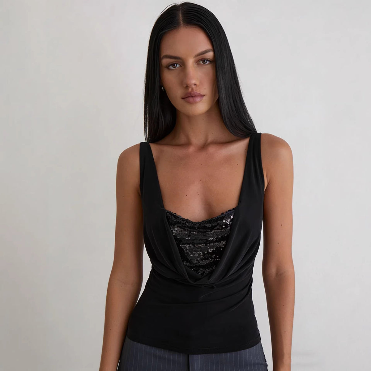 Women's Fashion Hot Sequin Sleeve Slim Fit Shorts