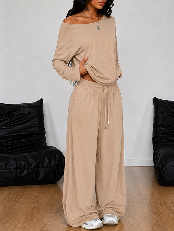 Loose Long Sleeve High Waist Hot Fashion Casual Suit
