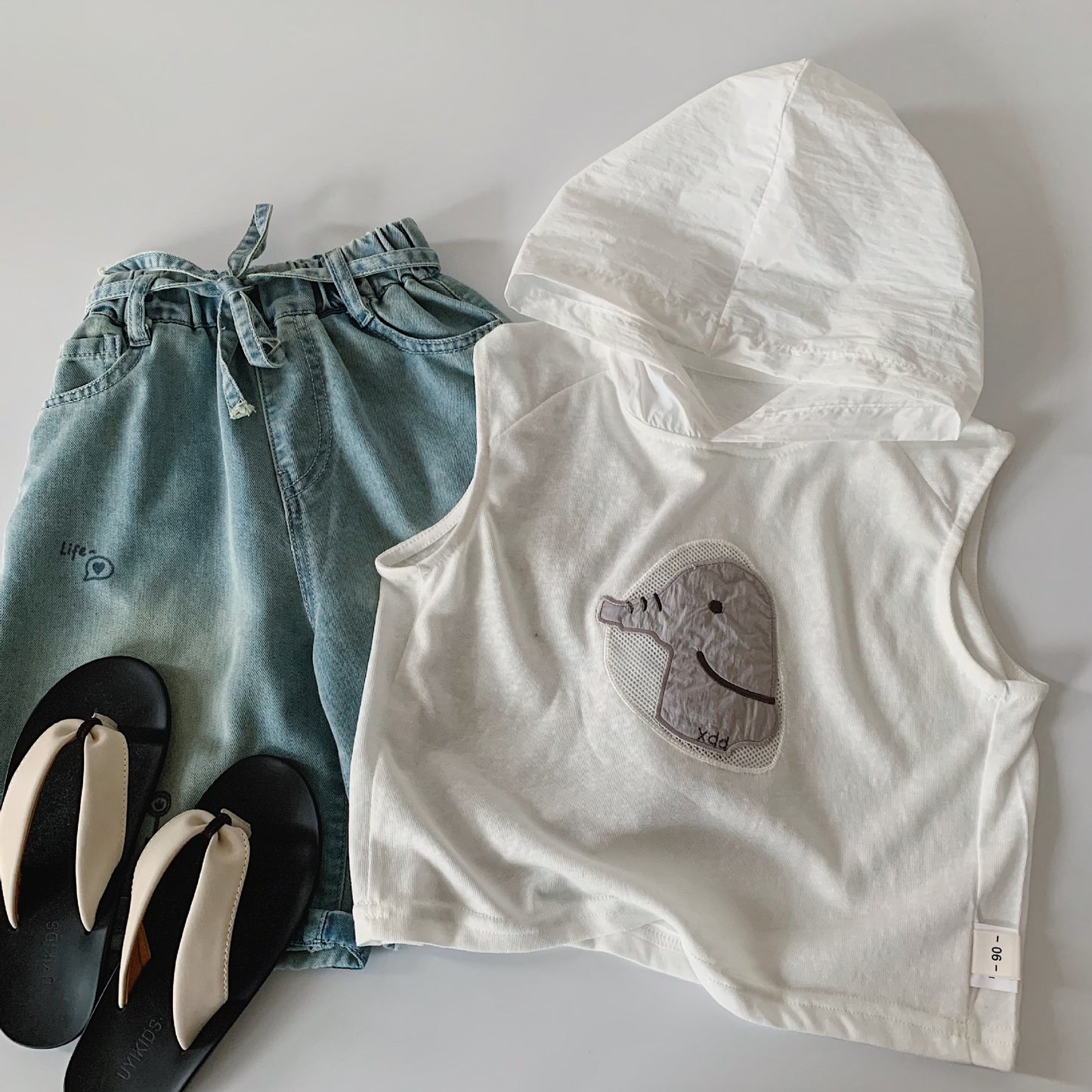 Children's For Boy Summer Korean Style Hoodie Vest Western Class Clothing Children's T-shirt