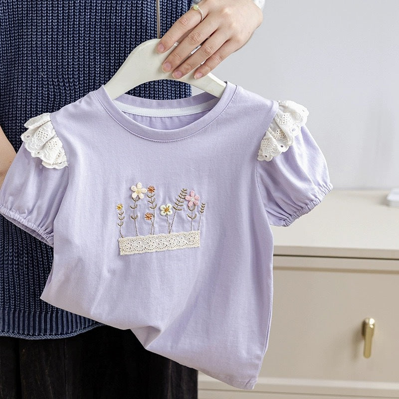 Children's Clothing Korean Style Casual Cotton Top Loose Thin Fashionable Children's T-shirt