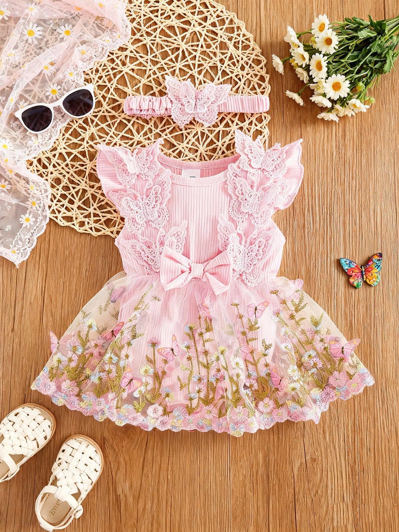 Children's Bow Mesh Summer Princess Fashionable Skirt Children's Dress