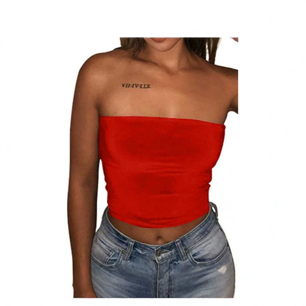Women's Color Yoga Sports Sexy Bottoming Tube Vests