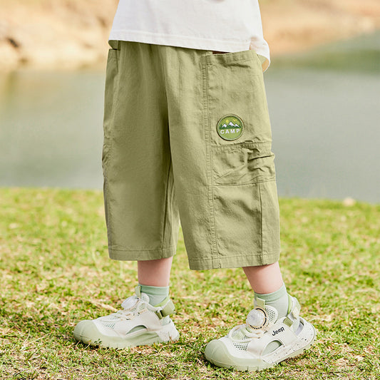 Children's Short Pure Cotton Summer Dress Clothing Middle Children's Pants