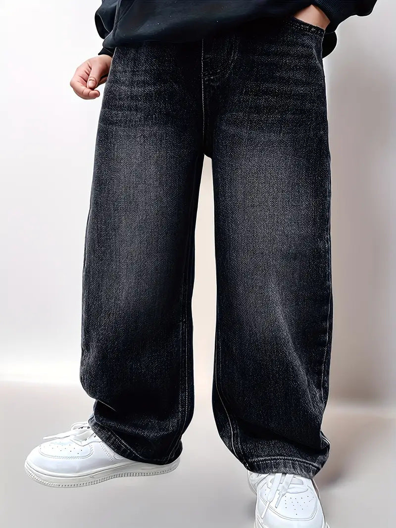 Children's Retro Jeans Medium Big Fashionable Western Children's Pants