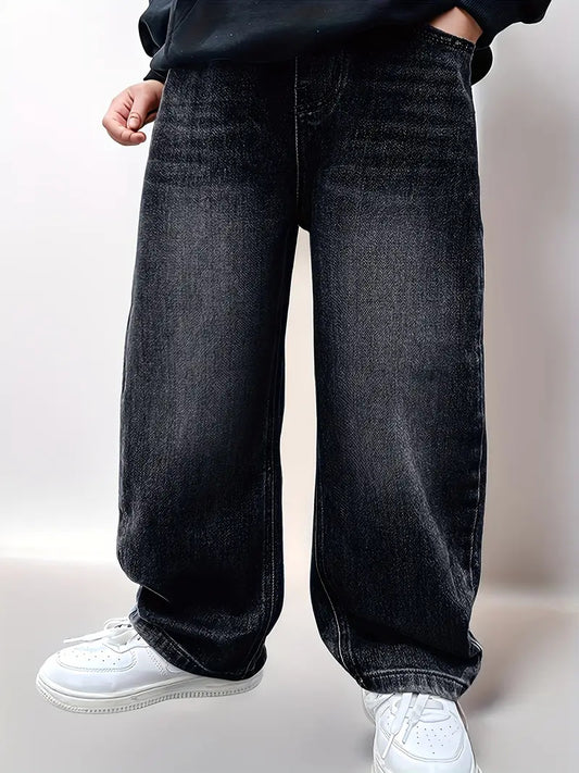Children's Retro Jeans Medium Big Fashionable Western Children's Pants