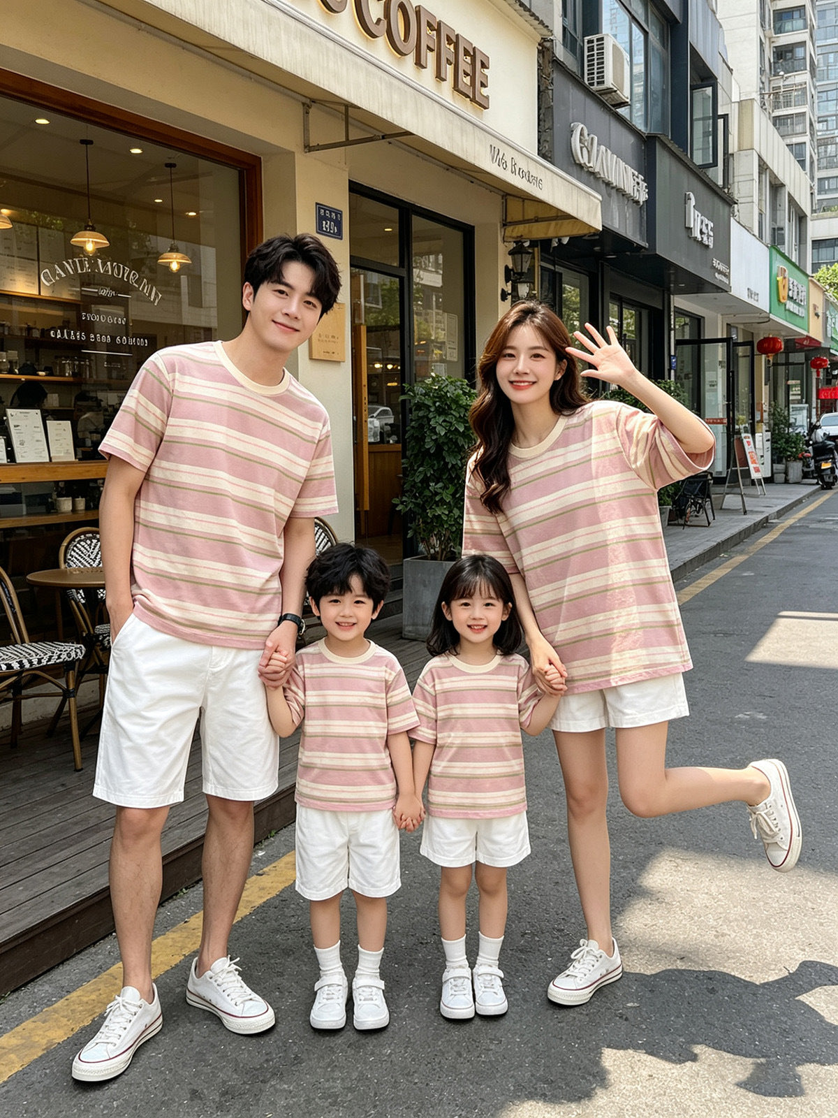 Children's Clothes Summer Casual Short Sleeve Shirt Parent-child Outfit
